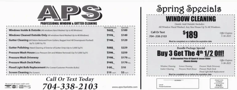 Monthly Cleaning Specials | APS Charlotte Deals  Savings   new aps charlotte specials